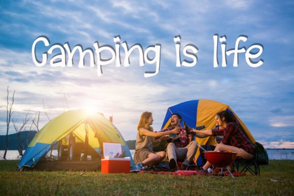 Camping is Life: A Whimsical Display Font for Editorial Charm