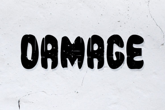 Damage Font: A Bold Display Typeface for Small Business Branding