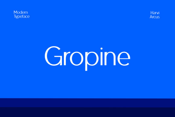Gropine: A Minimal Display Font for Handmade Brands