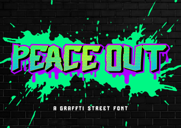 Peace Out: A Graffiti Display Font for Bold Editorial Identity