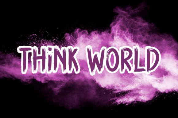 Think World: A Friendly Brushed Display Font for Crafters