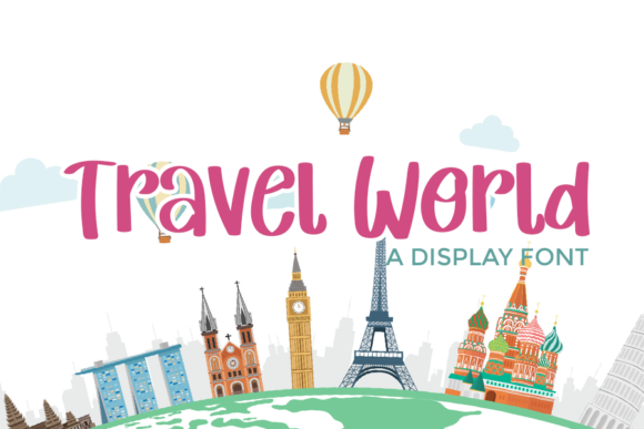 Travel World: A Playful Display Font for Handmade Labels & Printables